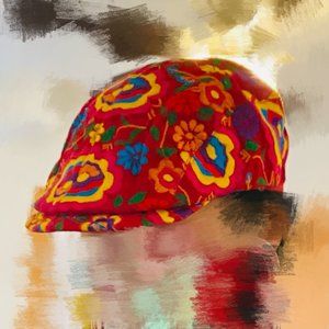 Chinese Embroidered Peaked Cap Ponytail Friendly